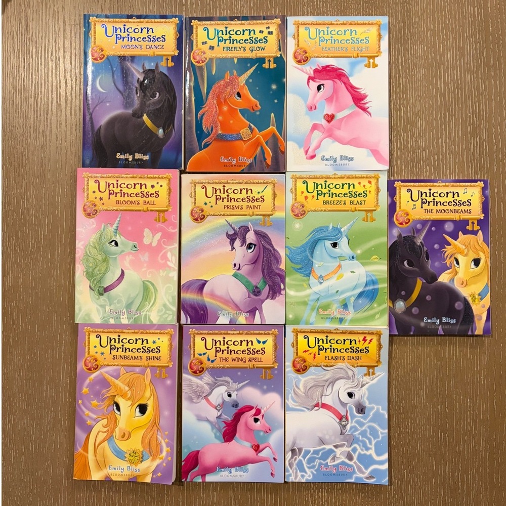 Unicorn Princesses Emily Bliss 10 Book Set Paperback Childrens Fantasy Series